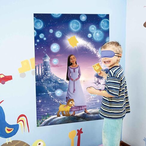 زينة حفلات Wish Game Pin The Star Party Favors، ملصق كبير لمستلزمات حفلات Wish مقاس 19 * 27 بوصة in Saudi Arabia