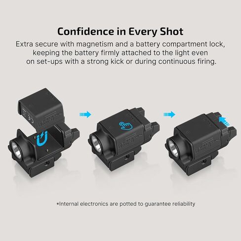 OLIGHT PL-Mini 3 Valkyrie 600 Lumens Compact Tactical Picatinny/GL/Hellcat Rail-Mounted Weaponlight with Two Included Rechargeable and Removable Battery, Pistol Light with Strobe Mode (Black) in Saudi Arabia