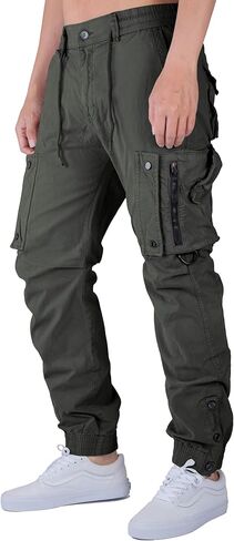 ITALYMORN Man Wild Cargo Pants مرونة الخصر المشي لمسافات طويلة السراويل مع حلقة الحزام in Kuwait
