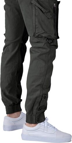 ITALYMORN Man Wild Cargo Pants مرونة الخصر المشي لمسافات طويلة السراويل مع حلقة الحزام in Kuwait