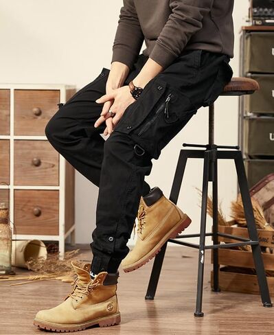 ITALYMORN Man Wild Cargo Pants Elastic Waist Hiking Pants with Belt Loop in Saudi Arabia