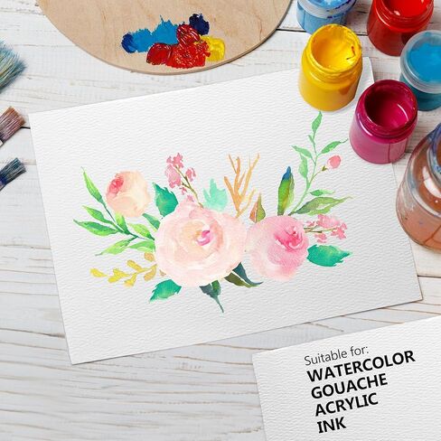 30Sheets Deckle Edge 100% Cotton Watercolor Paper 300gsm (140lbs) 6 * 8inch /Cold Press/Acid Free Mixed Media Art Papers for Painting Writing Calligraphy Invitations Letters in Saudi Arabia