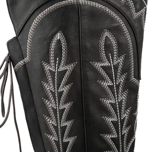 Embroidered Cowboy Boots for Women Knee High Cowgirl Boots Wide Calf Western Lace Up Fashion Boots in Saudi Arabia