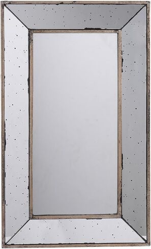 A & B Home 24 بوصة ارتفاع، زجاج بني مستطيل كبير/MDF/صينية مرآة غراء، ديكور منزلي in Kuwait