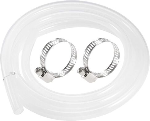 uxcell Silicone Tubing 1/4"(6mm) ID 3/8"(9mm) OD 10ft Silicone Rubber Tube Air Hose Water Pipe Clear with Clamps in Saudi Arabia