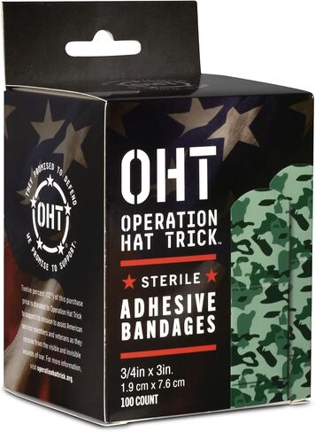 Dukal 1087755-BX Operation Hat Trick Adhesive Bandage, 3/4"x3", Pack of 100 in Saudi Arabia