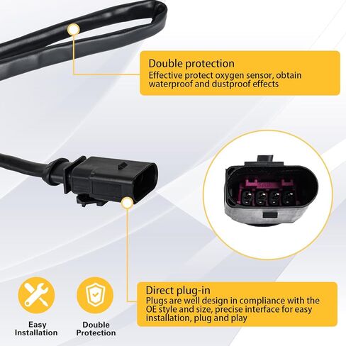 Nifeida 250-24672 O2 بديل مستشعر الأكسجين لأودي A4/A4 Quattro 2009-2016، A5 2010-2014، Q5 2011-2017، A5 Quattro 2010-2017، A6 2012-2015، A6 Quattro، allroad، 2.0L in Kuwait