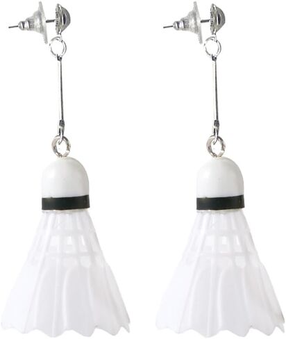 Fashion Badminton Dangle Drop Earrings for Women Teen Girls Funny Tiny Badminton Unique Earrings Personalized Lightweight Earrings Jewelry Gifts in Saudi Arabia