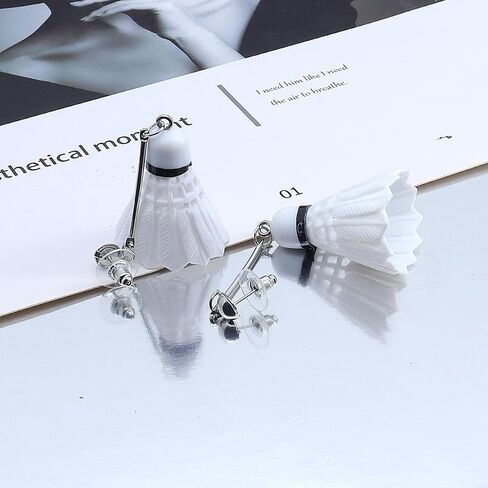 Fashion Badminton Dangle Drop Earrings for Women Teen Girls Funny Tiny Badminton Unique Earrings Personalized Lightweight Earrings Jewelry Gifts in Saudi Arabia