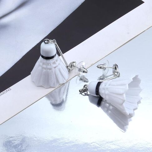 Fashion Badminton Dangle Drop Earrings for Women Teen Girls Funny Tiny Badminton Unique Earrings Personalized Lightweight Earrings Jewelry Gifts in Saudi Arabia