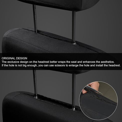 AKAUTO Car Seat Covers Front Pair with Seat Belt Pads and Steering Wheel Cover, Premium Automotive Interior Covers, Seat Covers with Removable Headrest, Universal Fit for Most Cars, Sedan, Truck, SUV in Saudi Arabia