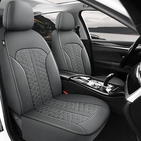YGL Luxury Leather Car Seat Covers Full Set, Anti-Stain Interior Protector.Waterproof Auto Seat Covers for Cars,Trucks,Van,SUV,Pickup,Airbag Compatible (Beige) in Saudi Arabia