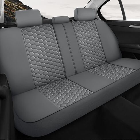 YGL Luxury Leather Car Seat Covers Full Set, Anti-Stain Interior Protector.Waterproof Auto Seat Covers for Cars,Trucks,Van,SUV,Pickup,Airbag Compatible (Beige) in Saudi Arabia