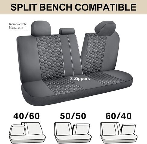 YGL Luxury Leather Car Seat Covers Full Set, Anti-Stain Interior Protector.Waterproof Auto Seat Covers for Cars,Trucks,Van,SUV,Pickup,Airbag Compatible (Beige) in Saudi Arabia