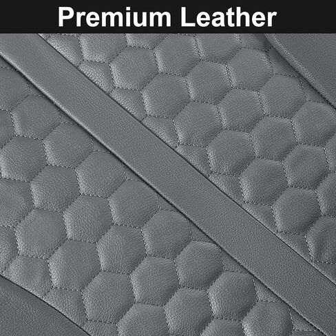 YGL Luxury Leather Car Seat Covers Full Set, Anti-Stain Interior Protector.Waterproof Auto Seat Covers for Cars,Trucks,Van,SUV,Pickup,Airbag Compatible (Beige) in Saudi Arabia