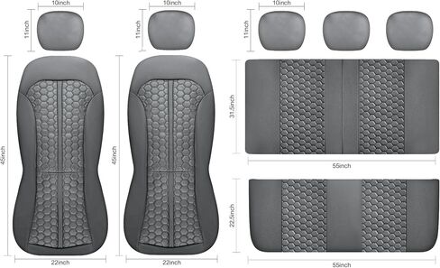 YGL Luxury Leather Car Seat Covers Full Set, Anti-Stain Interior Protector.Waterproof Auto Seat Covers for Cars,Trucks,Van,SUV,Pickup,Airbag Compatible (Beige) in Saudi Arabia