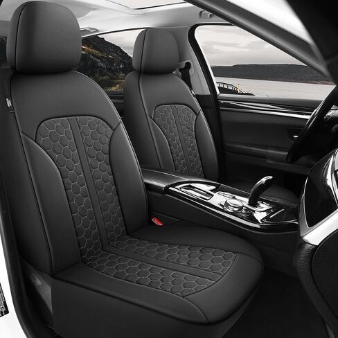 YGL Luxury Leather Car Seat Covers Full Set, Anti-Stain Interior Protector.Waterproof Auto Seat Covers for Cars,Trucks,Van,SUV,Pickup,Airbag Compatible (Beige) in Saudi Arabia