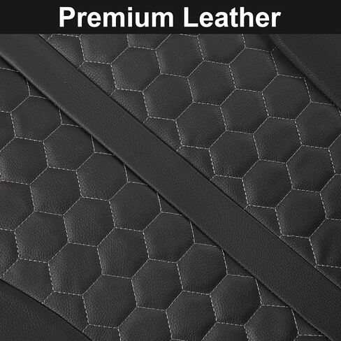 YGL Luxury Leather Car Seat Covers Full Set, Anti-Stain Interior Protector.Waterproof Auto Seat Covers for Cars,Trucks,Van,SUV,Pickup,Airbag Compatible (Beige) in Saudi Arabia