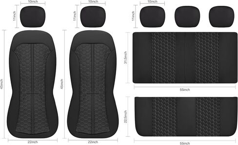YGL Luxury Leather Car Seat Covers Full Set, Anti-Stain Interior Protector.Waterproof Auto Seat Covers for Cars,Trucks,Van,SUV,Pickup,Airbag Compatible (Beige) in Saudi Arabia