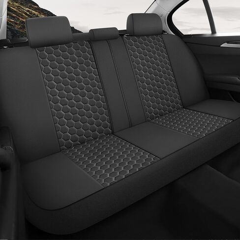 YGL Luxury Leather Car Seat Covers Full Set, Anti-Stain Interior Protector.Waterproof Auto Seat Covers for Cars,Trucks,Van,SUV,Pickup,Airbag Compatible (Beige) in Saudi Arabia