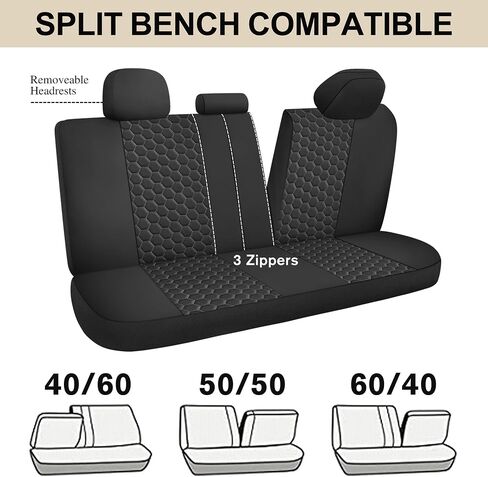 YGL Luxury Leather Car Seat Covers Full Set, Anti-Stain Interior Protector.Waterproof Auto Seat Covers for Cars,Trucks,Van,SUV,Pickup,Airbag Compatible (Beige) in Saudi Arabia