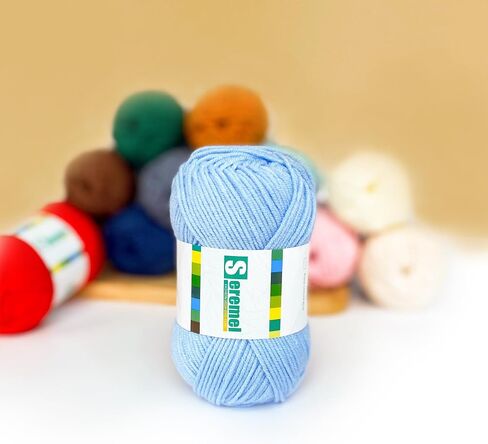 150g (3x50g) 3 Pieces of Mixed/Solid Color Crochet Knitting and Handicraft Yarn in Bulk, Fluffy and Soft, Worsted 100% Acrylic Yarn (Rice White&Autumn Yellow&Coffee) in Saudi Arabia
