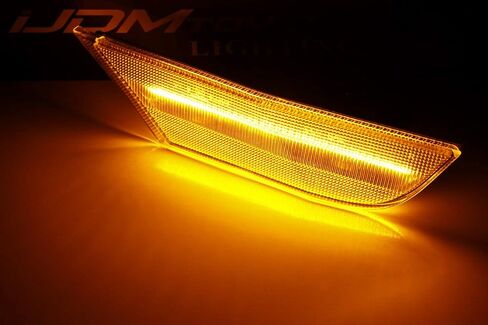 iJDMTOY White/Clear Lens Full Amber LED Bumper Side Marker Light Assembly Compatible With 2018-up Honda Odyssey, Replace OEM Amber Front Sidemarker Lamps in Saudi Arabia