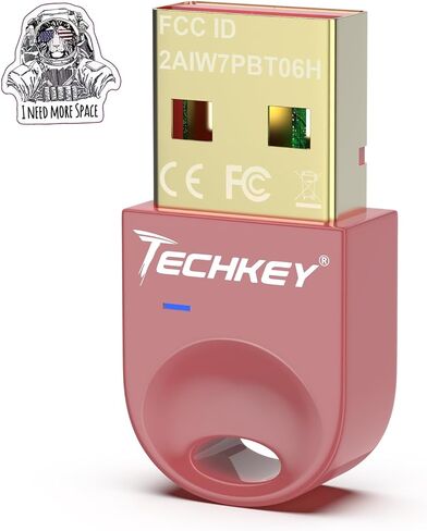 محول بلوتوث USB 5.3 لأجهزة الكمبيوتر المكتبية، قم بتوصيل وتشغيل جهاز استقبال وجهاز إرسال بلوتوث صغير V17 EDR Dongle لأجهزة الكمبيوتر المحمول بلوتوث Windows 11/10/8.1-Apple in Saudi Arabia