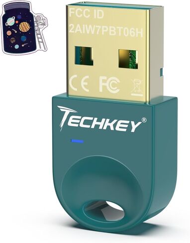 محول بلوتوث USB 5.3 للكمبيوتر المكتبي، قم بتوصيل وتشغيل جهاز استقبال وجهاز إرسال بلوتوث صغير V13 EDR Dongle لأجهزة الكمبيوتر المحمول بلوتوث Windows 11/10/8.1-Citron in Saudi Arabia