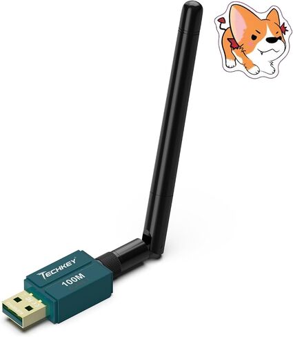 محول بلوتوث طويل المدى لأجهزة الكمبيوتر المكتبية، Techkey 5.3+EDR V6 USB محول بلوتوث، فئة 1 دونجل بلوتوث لاسلكي يدعم Windows11/10/8.1-Forest in Saudi Arabia