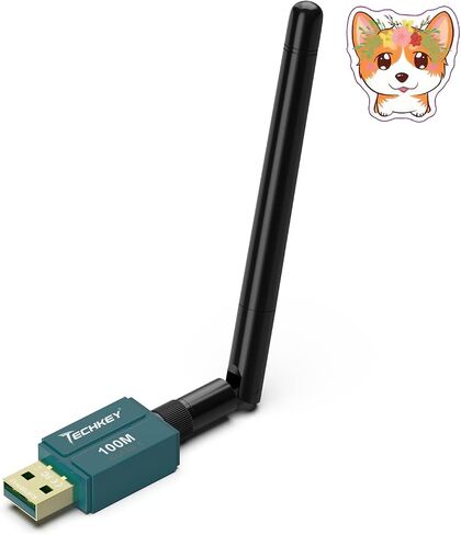 Long Range Bluetooth Adapter for Desktop PC,Techkey 5.3+EDR V9 USB Bluetooth Adapter,Class 1 Wireless Bluetooth Dongle Bluetooth Receiver Support Windows11/10/8.1-Mint in Saudi Arabia