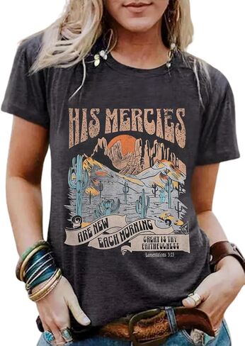 Christian Shirts for Women Vintage Bible Verse Boho Floral Graphic Tees Christian Gifts for Her in Saudi Arabia