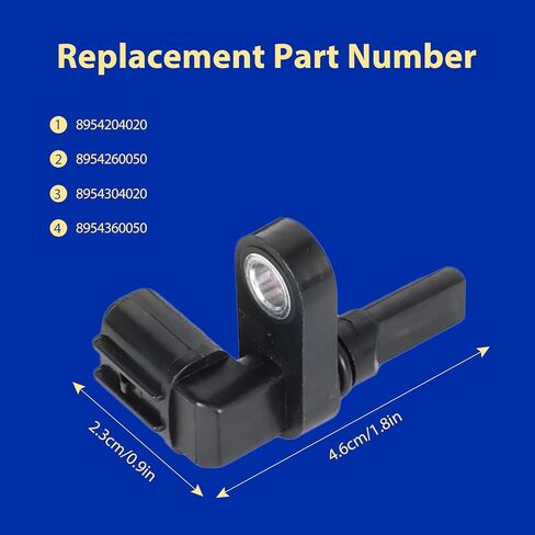 4 قطع من أجهزة استشعار سرعة العجلات ABS الأمامية والخلفية/اليسار واليمين لسيارة Toyota 4Runner FJ Cruiser Land Cruiser Tacoma، لسيارة Lexus GX460 GX470 LX570 - وحدة التحكم ABS 8954204020 8954260050 8954304020 in Kuwait