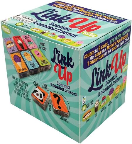Raymond Geddes Link Up Scented Kneaded Erasers (Series One - 36 Pieces) - 6 Moldable Eraser Designs with Snap Case - Fun Puzzle Kids Erasers in Saudi Arabia