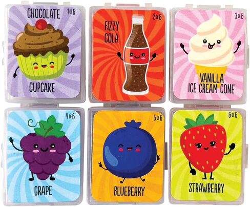 Raymond Geddes Link Up Scented Kneaded Erasers (Series One - 36 Pieces) - 6 Moldable Eraser Designs with Snap Case - Fun Puzzle Kids Erasers in Saudi Arabia