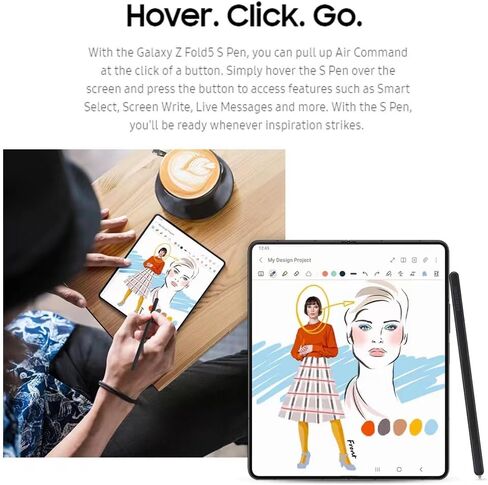 S Pen Fold 5 Edition Touch Stylus Galaxy Z Fold 5 5G Pen for Samsung Galaxy Z Fold 5 S Pen (Black) in Kuwait