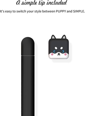 Cute Puppy Silicone Case for Apple Pencil 1st Gen, Soft Sleeve Cover Accessories Compatible with Apple Pencil 1st Generation (Husky) in Saudi Arabia