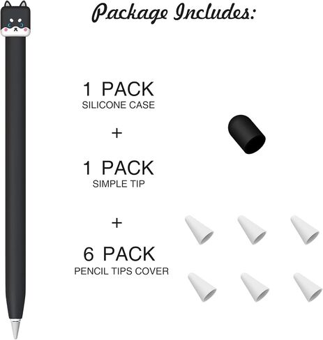 Cute Puppy Silicone Case for Apple Pencil 1st Gen, Soft Sleeve Cover Accessories Compatible with Apple Pencil 1st Generation (Husky) in Saudi Arabia