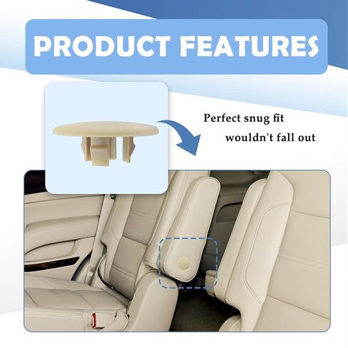 قطعتان من غطاء غطاء مسند ذراع السيارة لمقعد السيارة، غطاء مسند ذراع السيارة OEM#15279689,15279690، ملحقات السيارة الداخلية المتوافقة مع جي إم سي سييرا يوكون، كاديلاك إسكاليد، شيفروليه سوبربان (بيج) in Kuwait