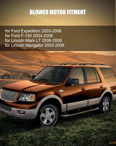 محرك منفاخ تيار متردد متوافق مع Ford for F-150 2004-2008 for Ford for Expedition 2003-2006، مجموعة محرك منفاخ HVAC استبدال # 6L1Z 19805 B in Saudi Arabia
