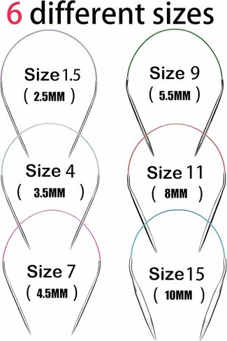 إبر الحياكة الدائرية مقاس 4 إبر الحياكة المعدنية المستديرة مقاس 24 بوصة in Kuwait