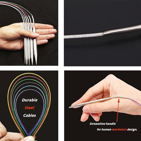 إبر الحياكة الدائرية مقاس 4 إبر الحياكة المعدنية المستديرة مقاس 24 بوصة in Kuwait