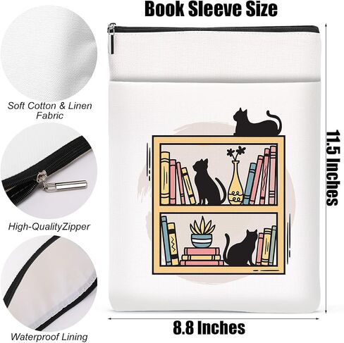 Book Lovers Gifts Book Sleeve, Bookish Book Club Gifts Book Covers for Paperbacks, Christmas Birthday Book Pouch Book Protector, Bookworm Librarian Gifts for Women Reader Soul Sister Book Accessories in Saudi Arabia