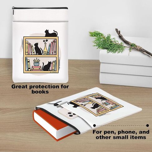 Book Lovers Gifts Book Sleeve, Bookish Book Club Gifts Book Covers for Paperbacks, Christmas Birthday Book Pouch Book Protector, Bookworm Librarian Gifts for Women Reader Soul Sister Book Accessories in Saudi Arabia