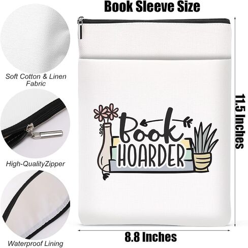 Book Lovers Gifts Book Sleeve, Bookish Book Club Gifts Book Covers for Paperbacks, Christmas Birthday Book Pouch Book Protector, Bookworm Librarian Gifts for Women Reader Soul Sister Book Accessories in Saudi Arabia