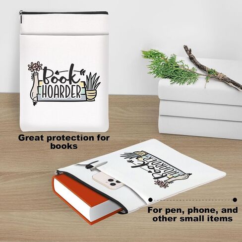 Book Lovers Gifts Book Sleeve, Bookish Book Club Gifts Book Covers for Paperbacks, Christmas Birthday Book Pouch Book Protector, Bookworm Librarian Gifts for Women Reader Soul Sister Book Accessories in Saudi Arabia