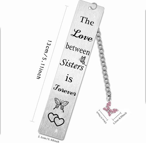Sistersr Bookmark Gifts The Love Between Sisters is Forever Present إشارة مرجعية للأخوات عيد ميلاد عيد الميلاد هدية الحب لمحبي القراءة (الأخوات) in Saudi Arabia