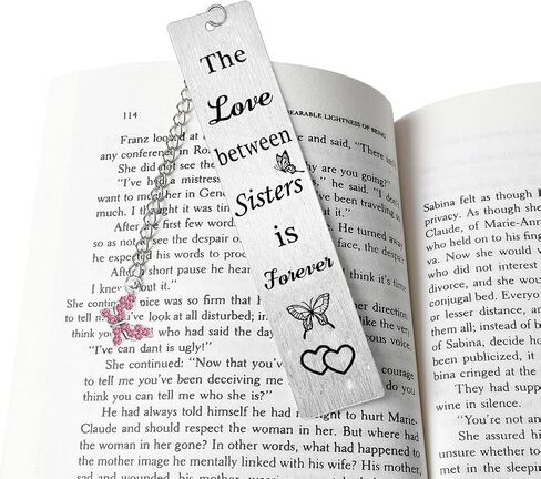 Sistersr Bookmark Gifts The Love Between Sisters is Forever Present إشارة مرجعية للأخوات عيد ميلاد عيد الميلاد هدية الحب لمحبي القراءة (الأخوات) in Saudi Arabia