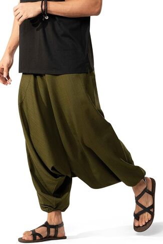 Hippie Music Festival Outfits for Men, Loose Baggy Yoga Harem Pants, Rave Party Dance Pants in Saudi Arabia