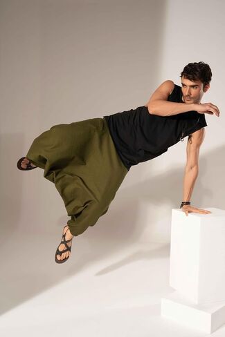 Hippie Music Festival Outfits for Men, Loose Baggy Yoga Harem Pants, Rave Party Dance Pants in Saudi Arabia